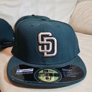 Green New San Diego Padres Hat Cap Fitted MLB Baseball Logo New Era 59Fifty